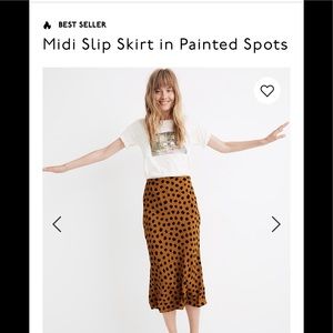 Madewell dotted midi skirt